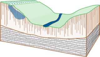 image of swale in landscape